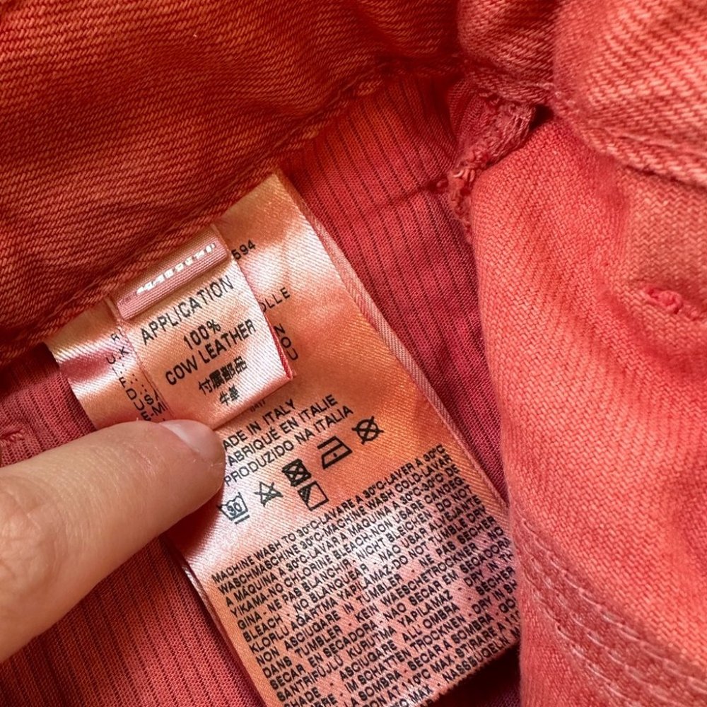 Diesel Black Gold Superbia-NP Jeans W30 in Red Orange Made in Italy - Picture 4 of 6